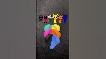 Squid Games 2 mixing #satisfying #squidgame2 #asmr #shorts #colors #colormixing #green #red #black