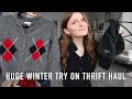 WINTER TRY ON THRIFT HAUL (I found a Prada bag!!!)