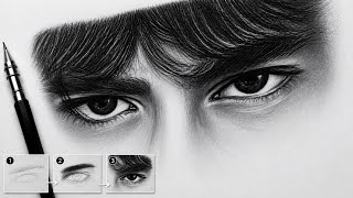 Hyper Realistic Eye Drawing – One Eye Finished 👁️🔥 (Part 1)