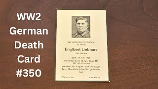 WW2 German Death Card #350