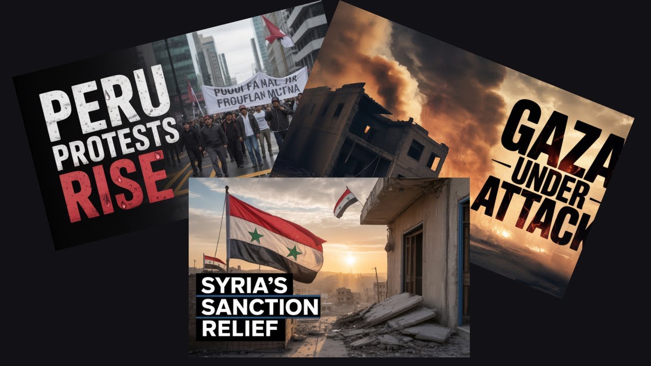 Today's World Headlines in 2 Minutes: Gaza Crisis, Syria Sanctions, Peru Protests & More