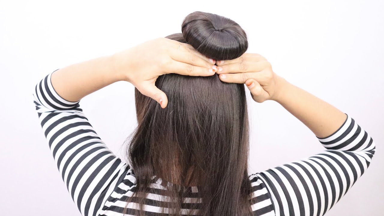 The Hairstyle Point / Thin Hair Hairstyle / Double Donut Bun Hairstyle / Unique Bun Hairstyle