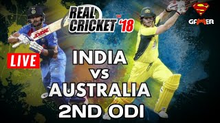 IND V AUS (REAL CRICKET 18) STREAM || 2nd  ODI Gameplay || 50 OVERS  MATCH || screenshot 1