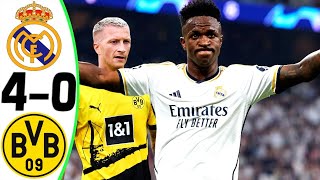 Real Madrid vs Borussia Dortmund 4-0 - All Goals and Highlights - 2024 🔥 VINI JR