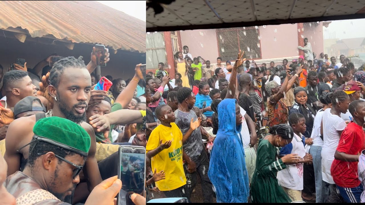 Black Sherif Storms Konongo Zongo After Artiste Of The Year Win, Even The Rains Couldn’t Stop Him