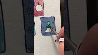 Day 15: Phthalo Green! #cozy #christmas #painting #watercolor #calendar #art #artshorts #advent