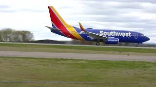 Southwest Airlines Boeing 737-700 Takeoff at Manchester Boston Regional Airport 5/9/24