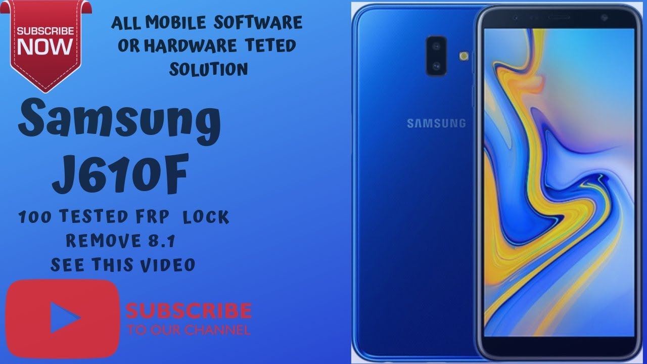 Samsung j610f j6plus 8.1 frp remove bypass 100 tested YouTube