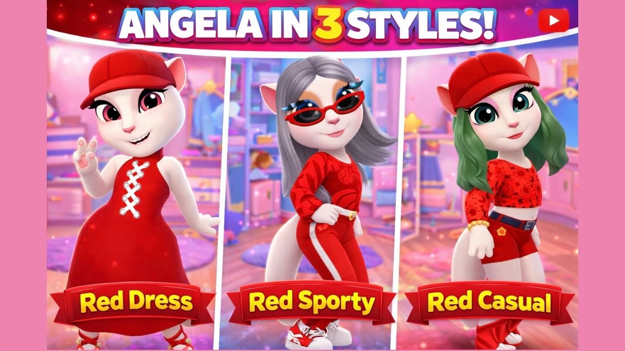 Angela 3 Different Red Outfits 🔥 Which One Is Best?