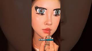 She Turned Herself into a Real Anime Character! 😱🎨 #shorts