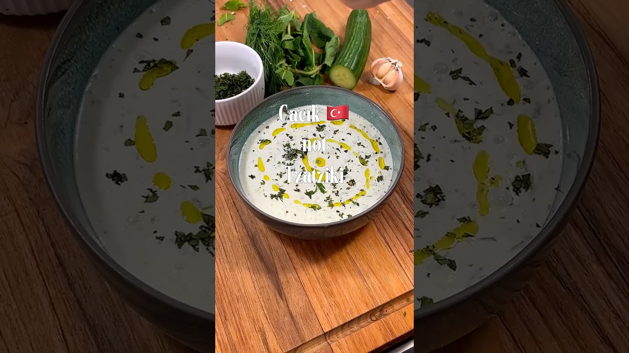 Turkish Cacık 🥒🧄🌿 #shorts
