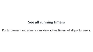 Zoho Projects : Global Timer