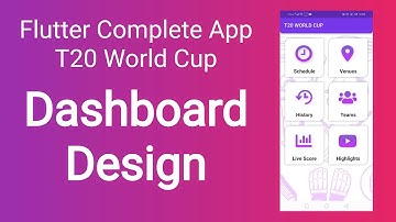 Complete Flutter T20 World Cup App Tutorial | Part 6 | Dashboard Design Flutter T20 Complete App