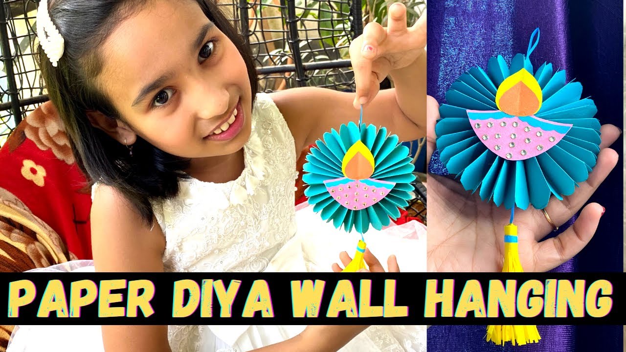 Paper Diya Wall Hanging | Diwali Decoration Craft Ideas | Wall Hanging ...