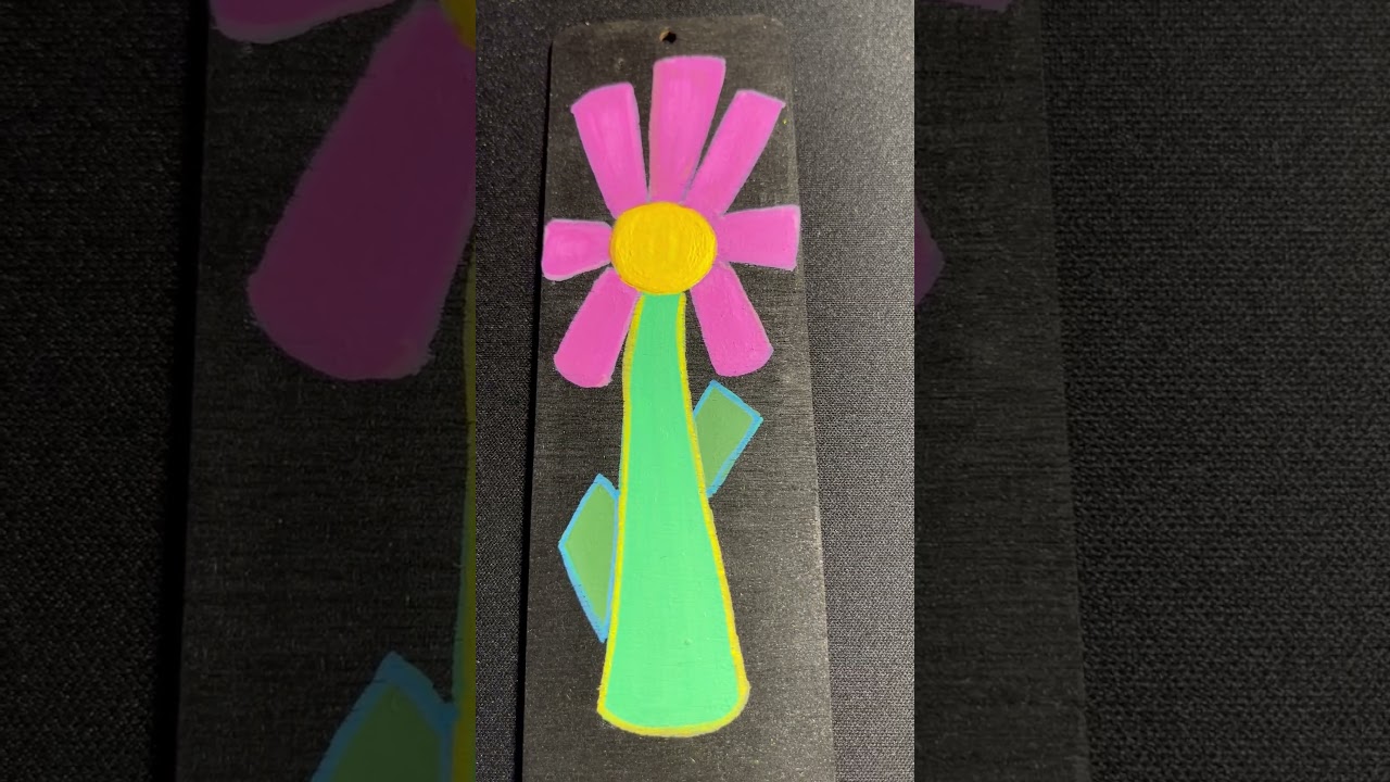 Painted Wood Book Marker IMG 8060 