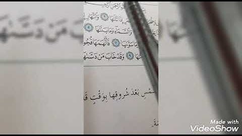 سورة الشمس الآيات من (١_١٠)