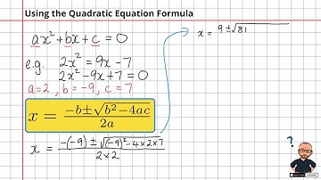 Quadratic Equation Formula Example with Rearranging