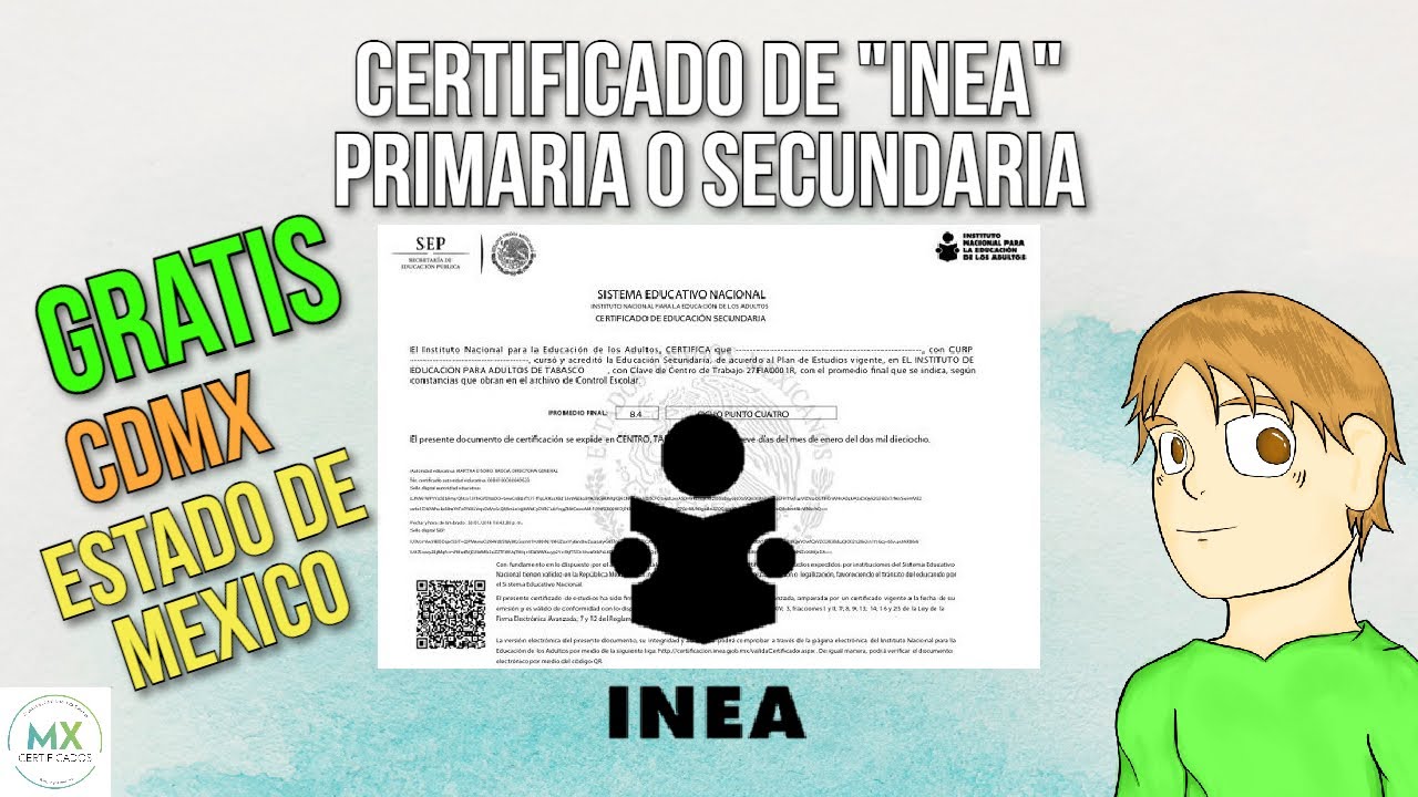 AÑO 2025: DESCARGA TU CERTIFICADO INEA GRATIS (CDMX, ESTADO DE MEXICO Y