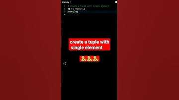 create a tuple with single element | python tutorial #shorts #python #cbse