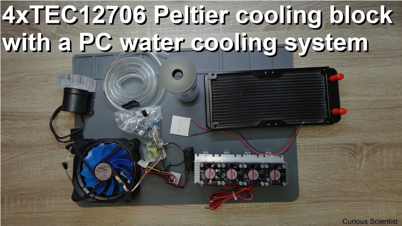 Cosmic dokumentarfilm forråde Peltier cooling with a 4xTEC12706 block and water cooling - YouTube