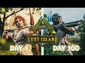 Surviving 100 days and beating arks lost island hardcore