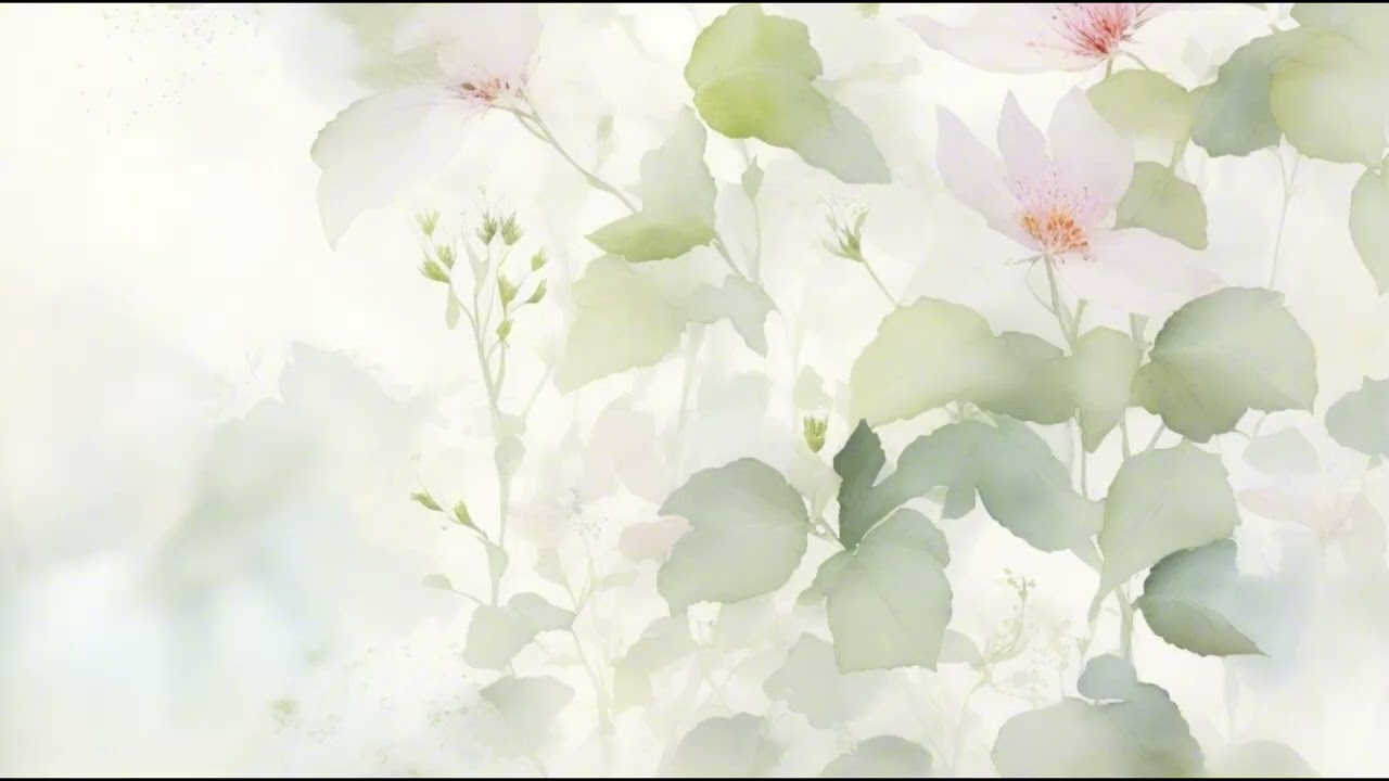 Floral Watercolour TV Screensaver – TV Wallpaper – 1 Hour – No Music, No Sound