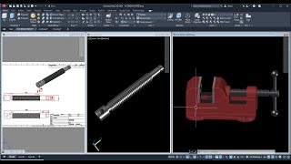 Bench Vice Pt 2 (Thread) in AutoCAD