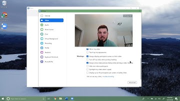 Zoom: Computer: Adjust camera and audio settings
