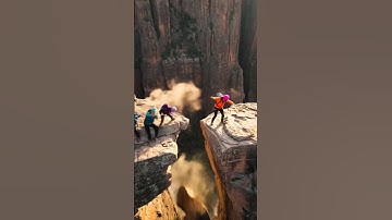CRAZY! Hiker Jumps Into Deep Canyon – Extreme Outdoor Adventure Goes Viral 🌄 | Daredevil Jump |