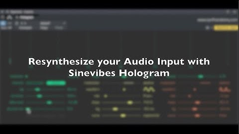 First Experiments with Sinevibes Hologram