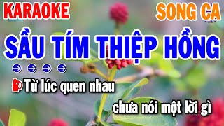Sầu Tím Thiệp Hồng Karaoke Song Ca ( Cm ) Nhạc Sến Rumba Dễ Hát | Thanh Hải Organ