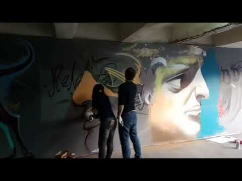 თბილისში, გმირთა მოედნის მიწისქვეშა გადასასვლელის მოხატვა დაიწყო