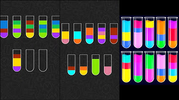 Color Sort Water Pouring Gameplay 8,  Android Games ios Walkthrough Simulator Think Brain Puzzle