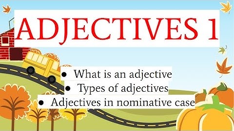 Nominative case of adjectives (part 1) | Learn Albanian Online