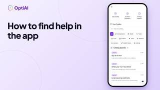 Find Help in the App: OptiAI Support Guide screenshot 4