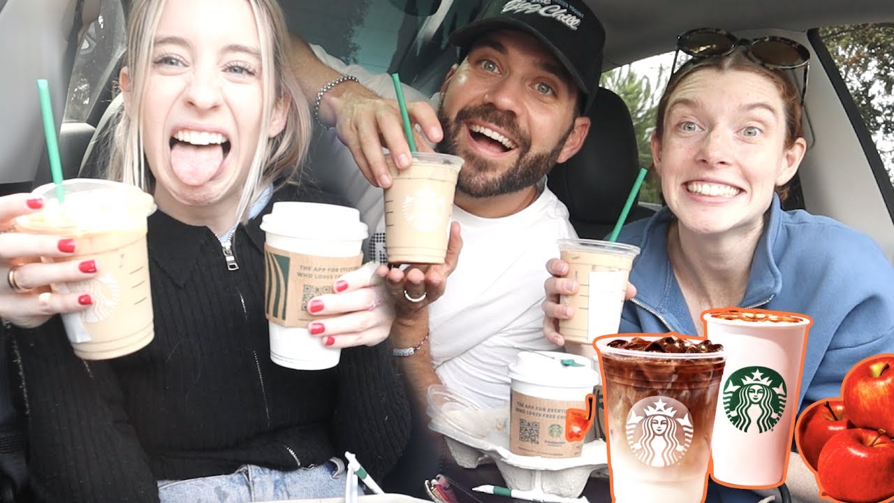 ПРОБУЕМ НОВЫЕ БЛЮДА ОСЕННЕГО МЕНЮ (STARBUCKS И DUNKIN)!!