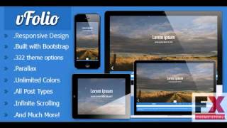 Preview vFolio Responsive Portfolio Theme for Tumblr TForest