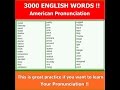 English Language - 3000 Words, American Pronunciation !!