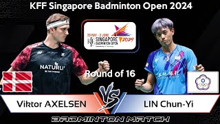 Viktor AXELSEN (DEN) vs LIN Chun-Yi (TPE)| Singapore Badminton Open 2024