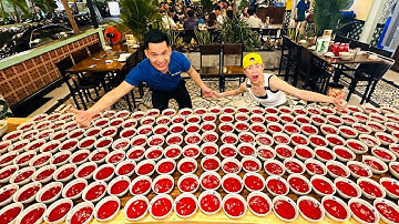 ĐỈNH NÓC VỚI 200 CHÉN TIẾT CANH VỊT SIÊU TO GIÀNH CHO NGA SUMO VÀ CÁC THÍ SINH THAM GIA TẠI 34