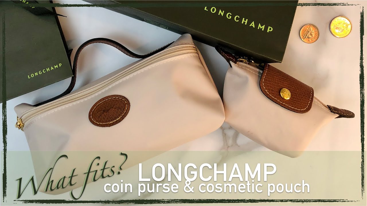 What fita inside/ Longchamp Le Pliage cosmetic pouch + coin purse ❤‍🔥