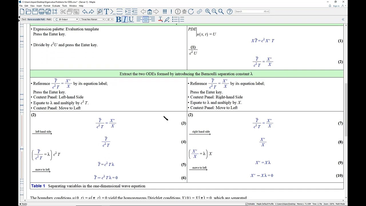 Eigenvalue Problems for ODEs - YouTube