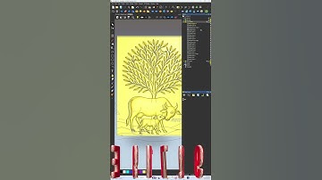 Beautiful Cow & Calf CNC 3D Tree Design  GSZone ArtCAM Design  #gszone #artcam #designer #cncrouter