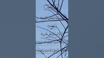 SURAH AL ASR سورة العصر Beautiful Voice Quran Tilawat #egzonibrahimi #quran #surahalasr