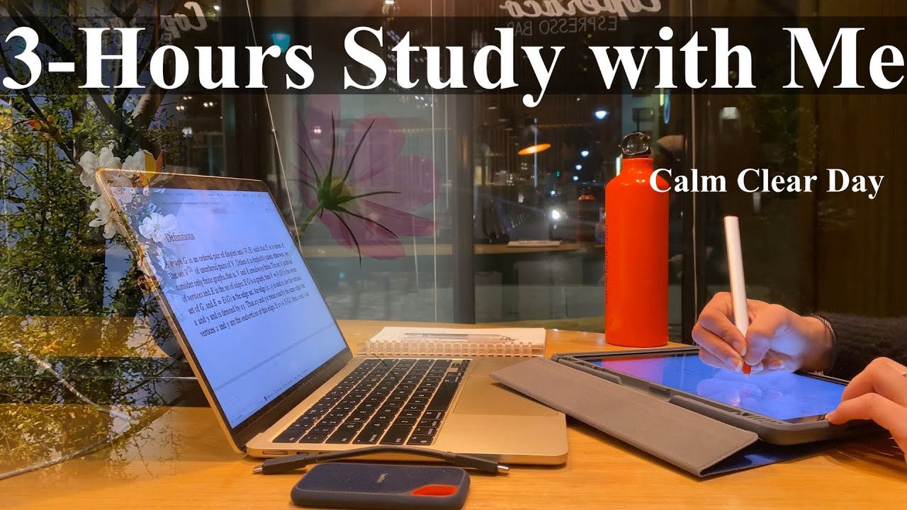 3 HOURS Study with me Cafe| Coffee Shop Ambiance| Background noise ...