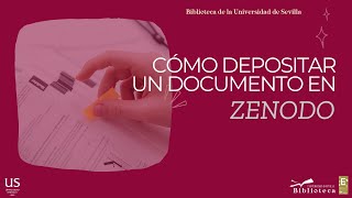 How to deposit a document in ZENODO