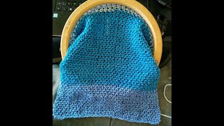 How to Loom Knit the Owl Eye Stitch No purls and no curls. hats, shawls scarves, blankets