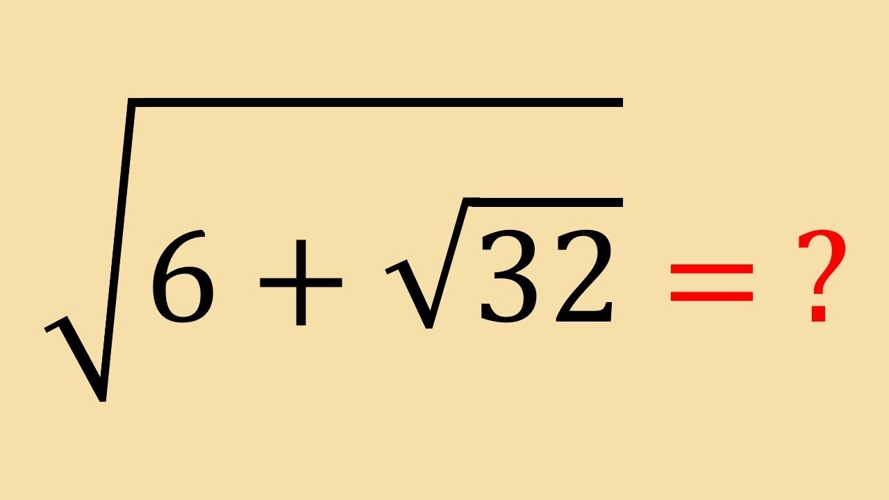 Nice square root math problem | can you solve the problem