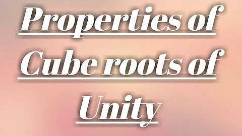 Properties of Cube roots of Unity|Prove that each of complex cube root of unity is the Square of oth