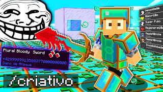 CUBÃO DE LUCKY BLOCK PLURAL COM TROLLAGEM DO CRIATIVO NO MINECRAFT